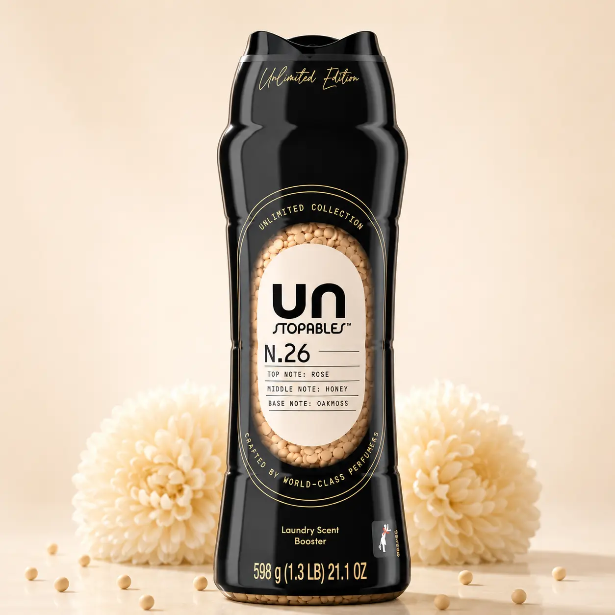 Downy Unstopables Unlimited Collection In Wash Laundry Scent Booster Beads, No. 26, Fine Fragrance, Long Lasting Fresh Scent Beads, 21.1 oz