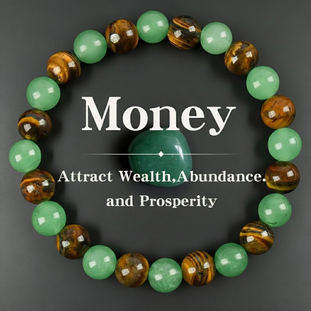 Money Attraction Bracelet with Green Aventurine & Tiger Eye - Elegant Design blue friendship bracelet beaded jewelry protection bracelet encouragement gift Elastic Band fashion artificial bracelet of the day Crystal Bracelet for Women Men Money Attraction Bracelet with Green Aventurine & Tiger Eye - Elegant Design blue friendship bracelet beaded jewelry protection bracelet encouragement gift Elastic Band fashion artificial bracelet of the day Crystal Bracelet for Women Men