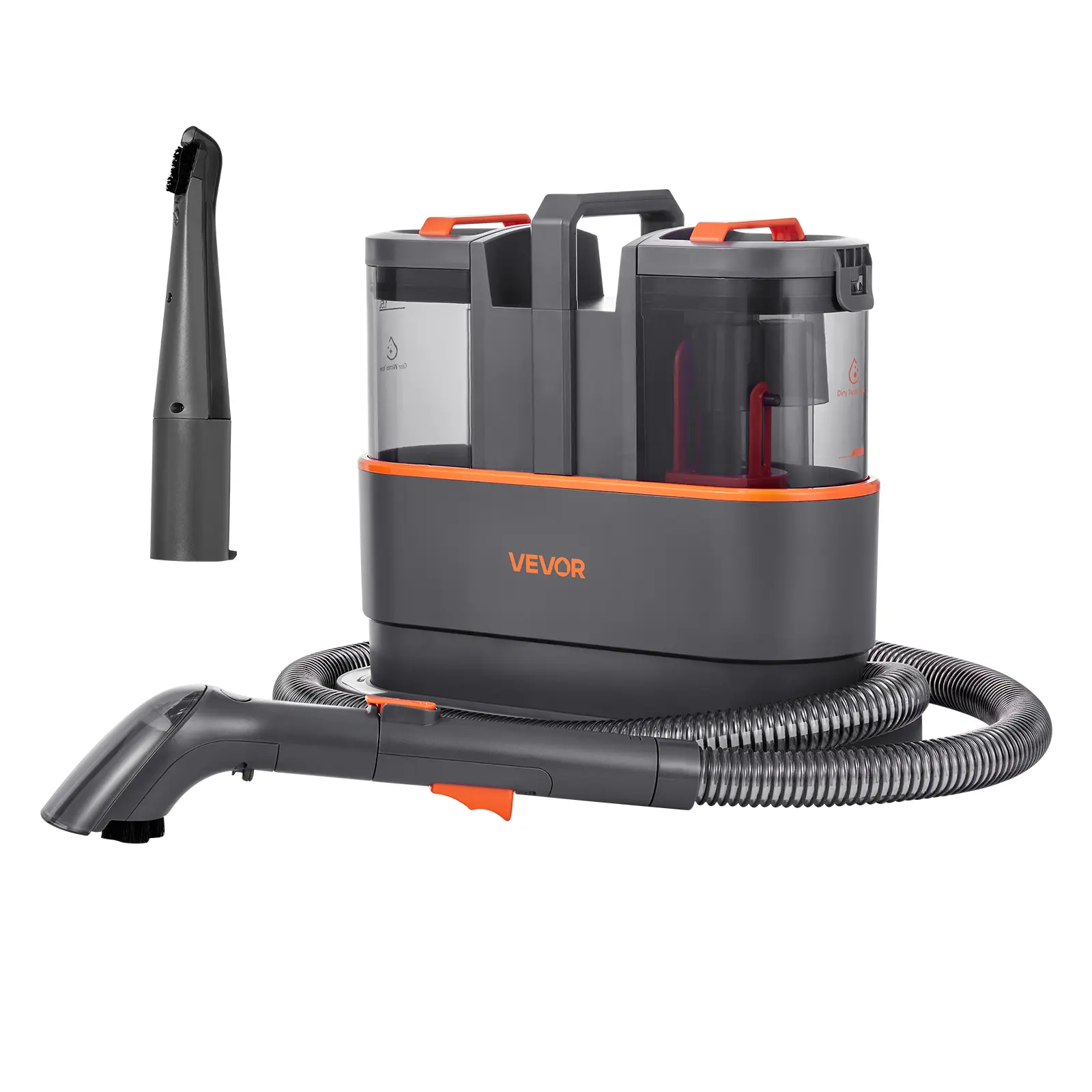 【Summerfinds】VEVOR Carpet Cleaner Machine, 50.72 oz Clean Water Tank & 27.05 oz Dirty Water Tank, Portable Upholstery Shampooer, 11.5Kpa Handheld Furniture Extractor, Spot and Stain Deep Cleaner for Rug Couch Car