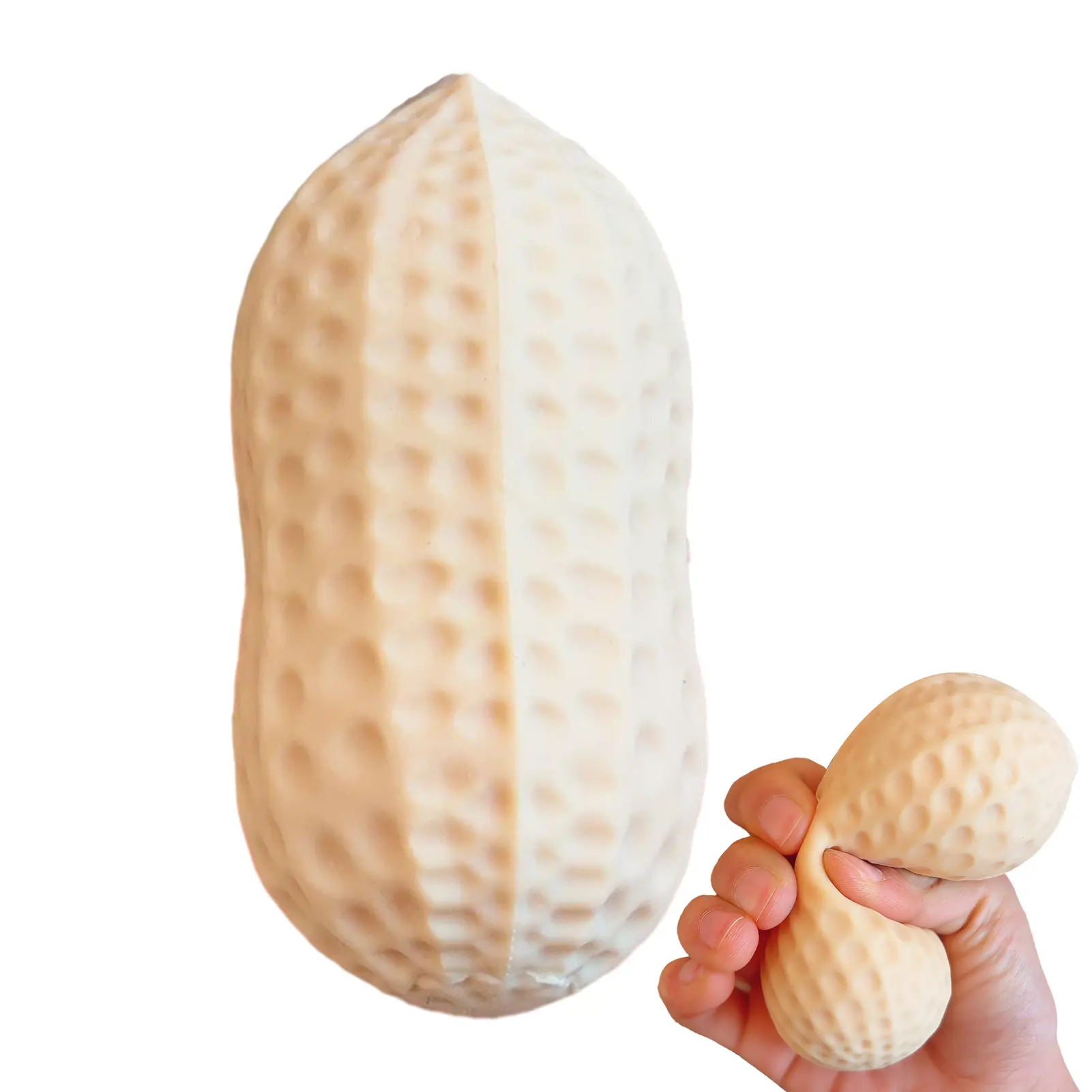 1/3Pcs 3.15*1.97inch Peanut Shaped Squeeze Toy Stress Relief Peanut Fidget Toy Hand Exercise Relaxation Stress Ball Simulated Food Sensory Toy