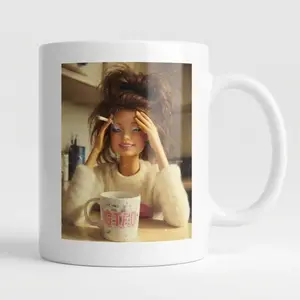 Funny Stressed Face Coffee Mug – Humorous Office Cup for Work, Cute Desk Mug Gift for Mom, Dad, Coworker or Boss, Fun Drinkware for Coffee or Tea Reusable