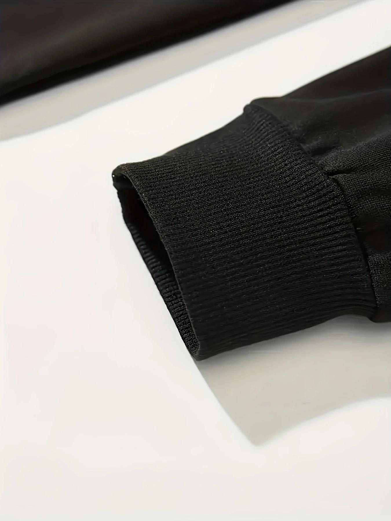 Men's Sports Set - Round neck Long sleeved Top with Strap up Running Pants, Polyester Knitted Fabric, Regular Style Sportswear, Printed Details, Autumn 2-piece Set.