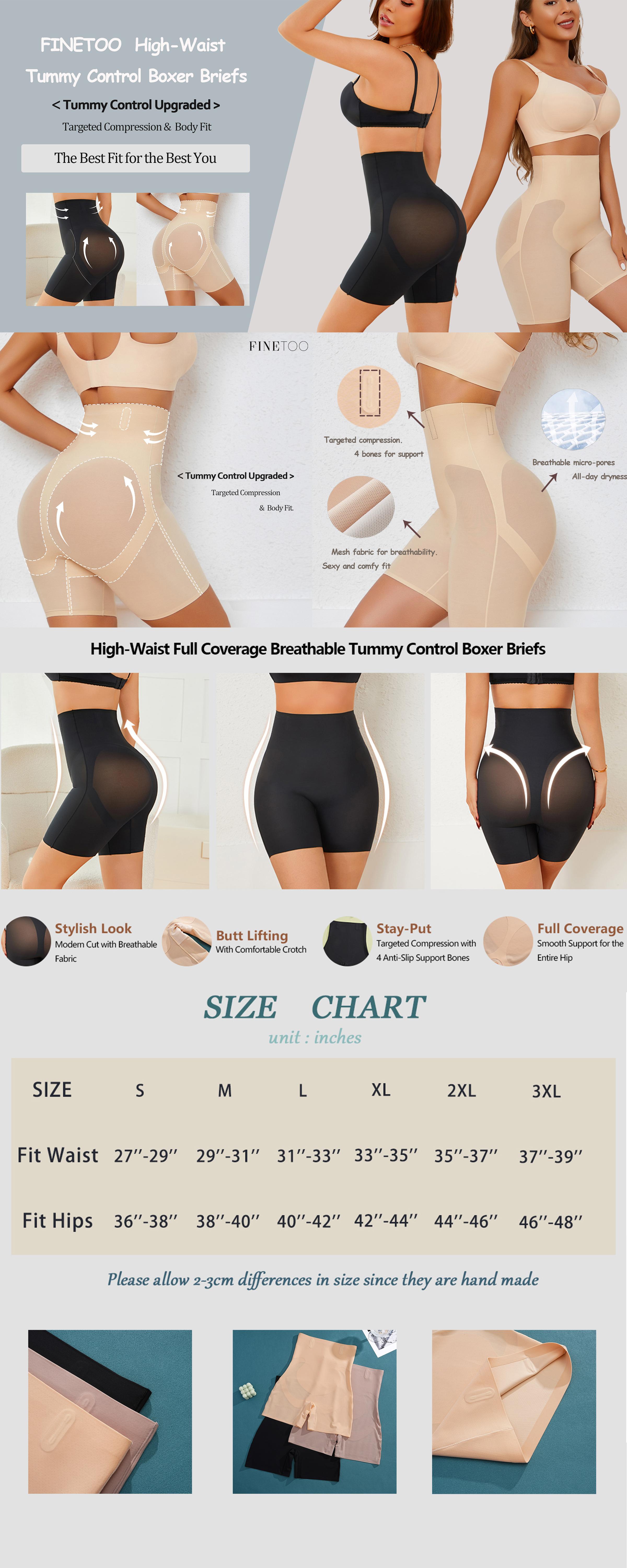 FINETOO Shapewear for Women – Seamless High Waist Tummy Control Boxer Shorts, Butt Lifting & Comfortable Fit, S-XXXL SpringStatements