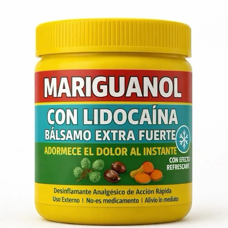 Mariguanol Extra Strength Therapeutic Cream Balm with Lidocaine & Arnica, 125g Deep Muscle Balm for Fast-Acting Joint Pain Relief, External Use Muscle Relief Gel, Fast Relief