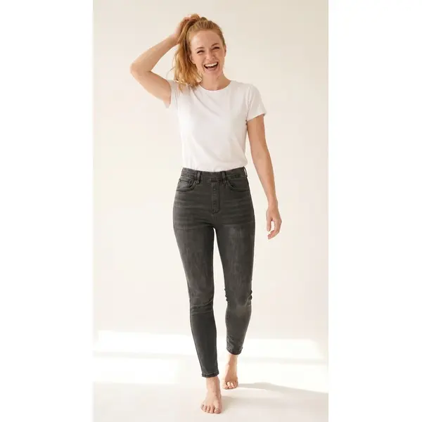 HDE Women's High Waisted Pull-On Stretchy Skinny Jeans - Tummy Control, Pocket, Elastic Waistband, Fit Bottom Pants, All-Season Stretch Denim Jeggings, Machine Washable, Slim, Basic, Style, Faux Fly Finish