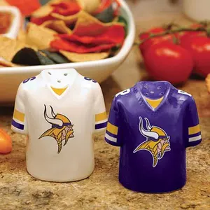 Football Fan Shop Gameday Ceramic Salt and Pepper Shakers - Minnesota Vikings