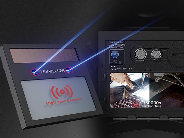 YESWELDER LYG-L600A True Color Auto Darkened Welding Helmet | Anti-Blue Light Welding Mask with 2 Sensors | Wide Shade 4/9-13 Welding Hood for TIG MIG ARC Grinding YESWELDER LYG-L600A True Color Auto Darkened Welding Helmet | Anti-Blue Light Welding Mask with 2 Sensors | Wide Shade 4/9-13 Welding Hood for TIG MIG ARC Grinding