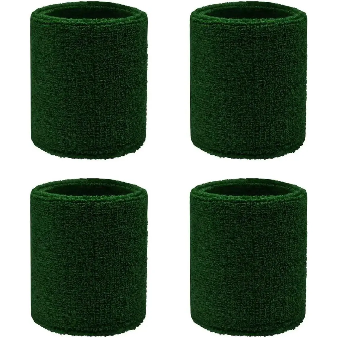 4 Pack 3 inch Wrist Sweatbands Tennis Wrist Bands Absorbent Sweat Band for Men and Women - Elastic Athletic Wrist Bands for Tennis, Basketball, Running, Working Out