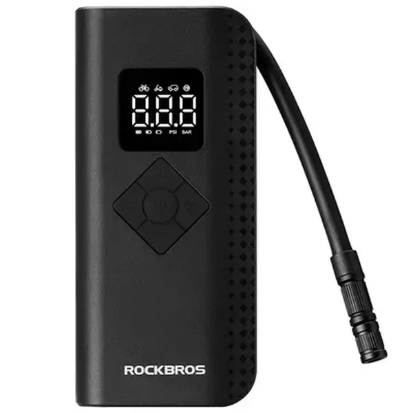 ROCKBROS A13 Mini Wireless Handheld Tire Inflator Tool, 150PSI High Pressure Portable Inflator, 2000mAh Smart Control Fast Inflation Cycling Air Pump with LED Light, Wireless Tire Inflator