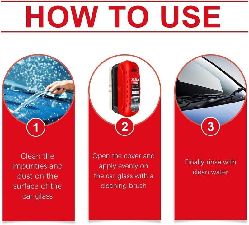 【TikTokShopBlackFriday Free Shipping 】Windshield Cleaner, Car Glass Oil Film Cleaner, Versatile Effective Glass Cleaning Brush, Oil Film Cleaning Brush, Glass Cleaning Tool