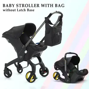 Baby Stroller with Free Bag ,Newborn Stroller,Foldable Stroller Legs,Equipped with Chest Clip,One-Click Contraction Function,Alloy Metal Material,4-wheel Travel Toddler Stroller