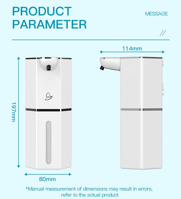 Automatic Soap Dispenser, 12oz Touchless Foaming Soap Dispenser, USB Rechargeable, 4 Adjustable Levels, Waterproof, Kitchen Gadgets, Home Essentials Hand Wall, Bathroom soap dispenser Restroom