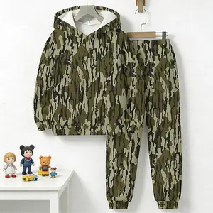 Camo Kids Clothes Hunting Long Sleeve Hoodies Set Teen and Children's Sweatshirt Set