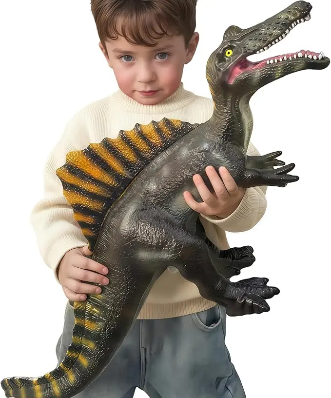 Large Dinosaur Toys - 27.5" Spinosaur Soft Dinosaur Toys for Kids Ages 3–5, Big Inflatable Dino for Boys and Girls, Toddler Party Favors and Birthday Gifts
