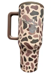 Deadshot Duck Camo HydroJug 40oz Tumbler Leakproof Triple-Wall Insulated Portable Mug with Circular Flip Straw for Outdoor Adventures - Lid
