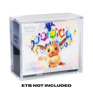 Acrylic Display Case English Pokemon Elite Trainer Box with magnetic Lid