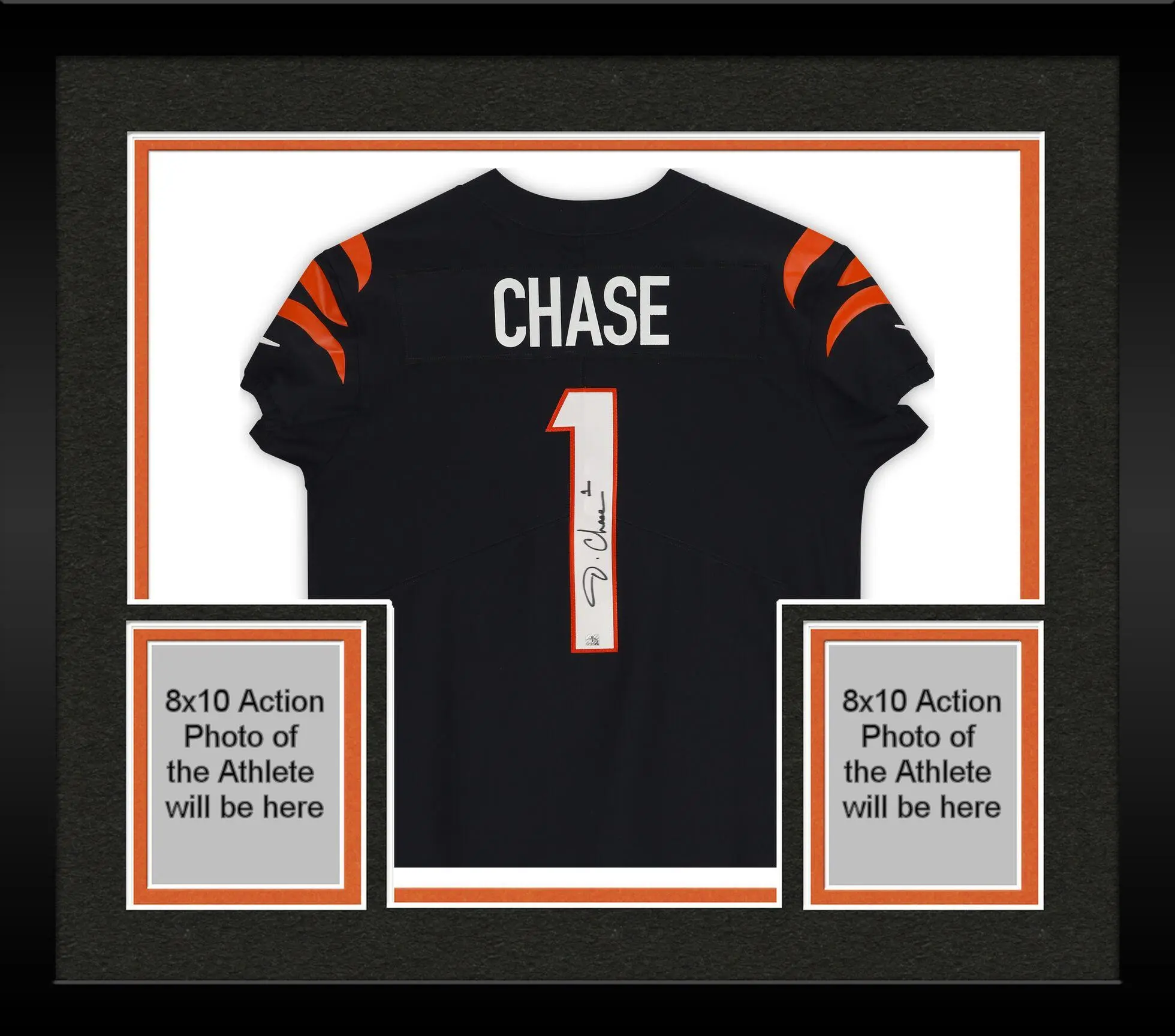 Framed Ja'Marr Chase Cincinnati Bengals Autographed Black Nike Elite Jersey - Fanatics Authentic Certified