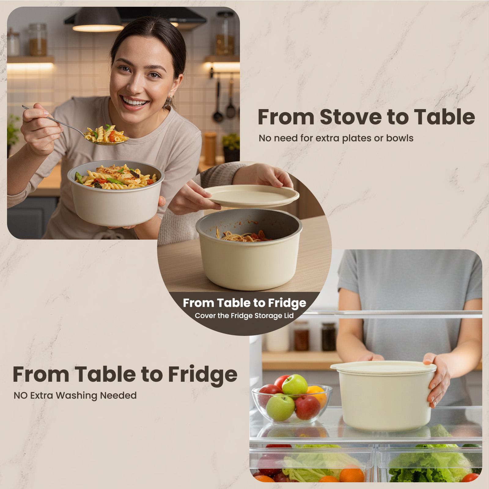 [OOAK Dishwasher safe]Kikcoin Non-Toxic Nonstick Ceramic 22pcs cookware set with detachable handle,Lids,Oven Safe,pots and pans set complete Cookware Set,PFAS-Free,Kitchen,Outdoor Induction Compatible,Mother’s Day gift