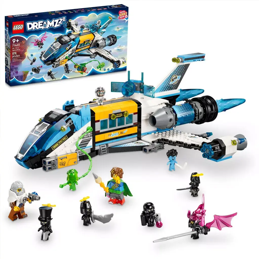 LEGO DREAMZzzz Mr. Oz's Spacebus DIY Building Set (71460) - Collectible Brick Kit, Customizable with Rockets, Blasters