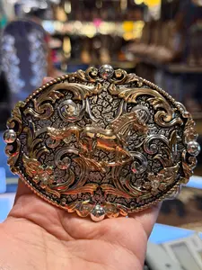 Women's Western Style Horse Belt Buckle, Fashion Accessory for Female