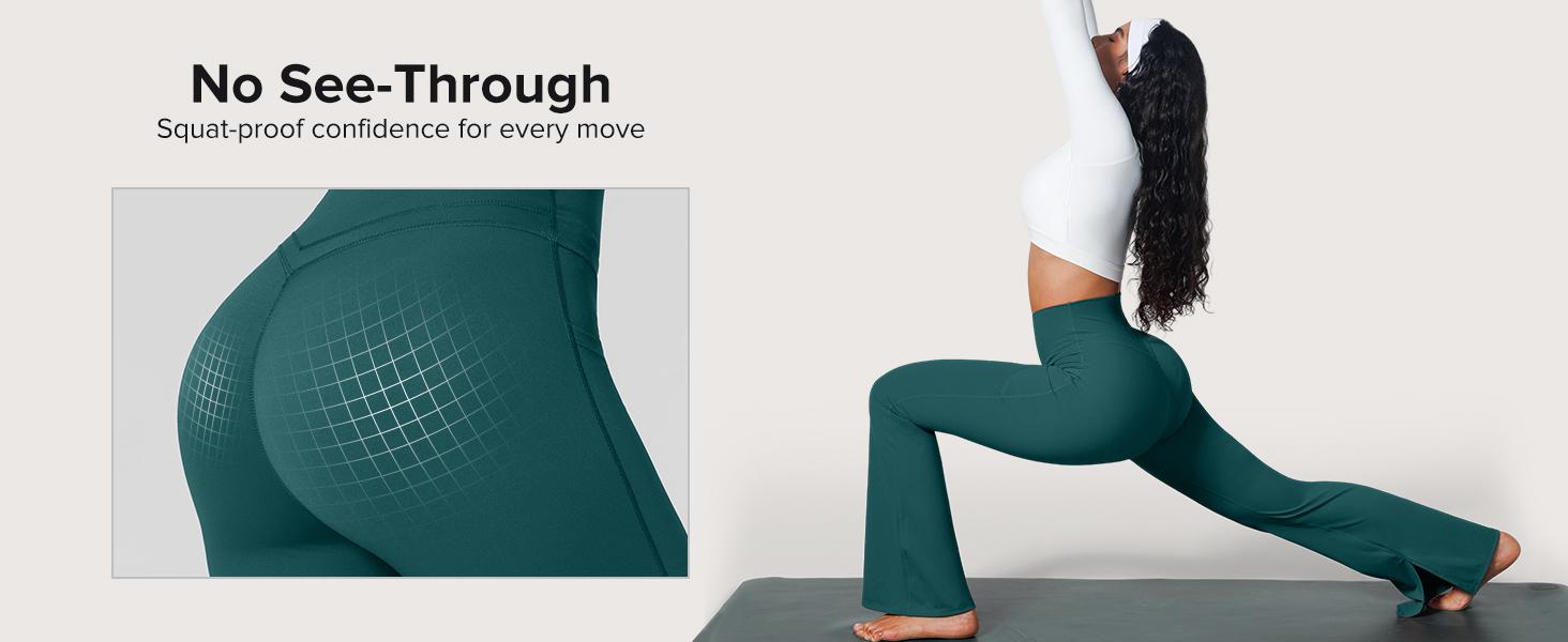 BRXL 30" High-Waisted Flare Yoga Leggings Women's Sports Flare Pants Fitness Wear with Pockets Seamless Front  Mini Flare Yoga Pants Suitable for Gym Workout   #OutdoorFun