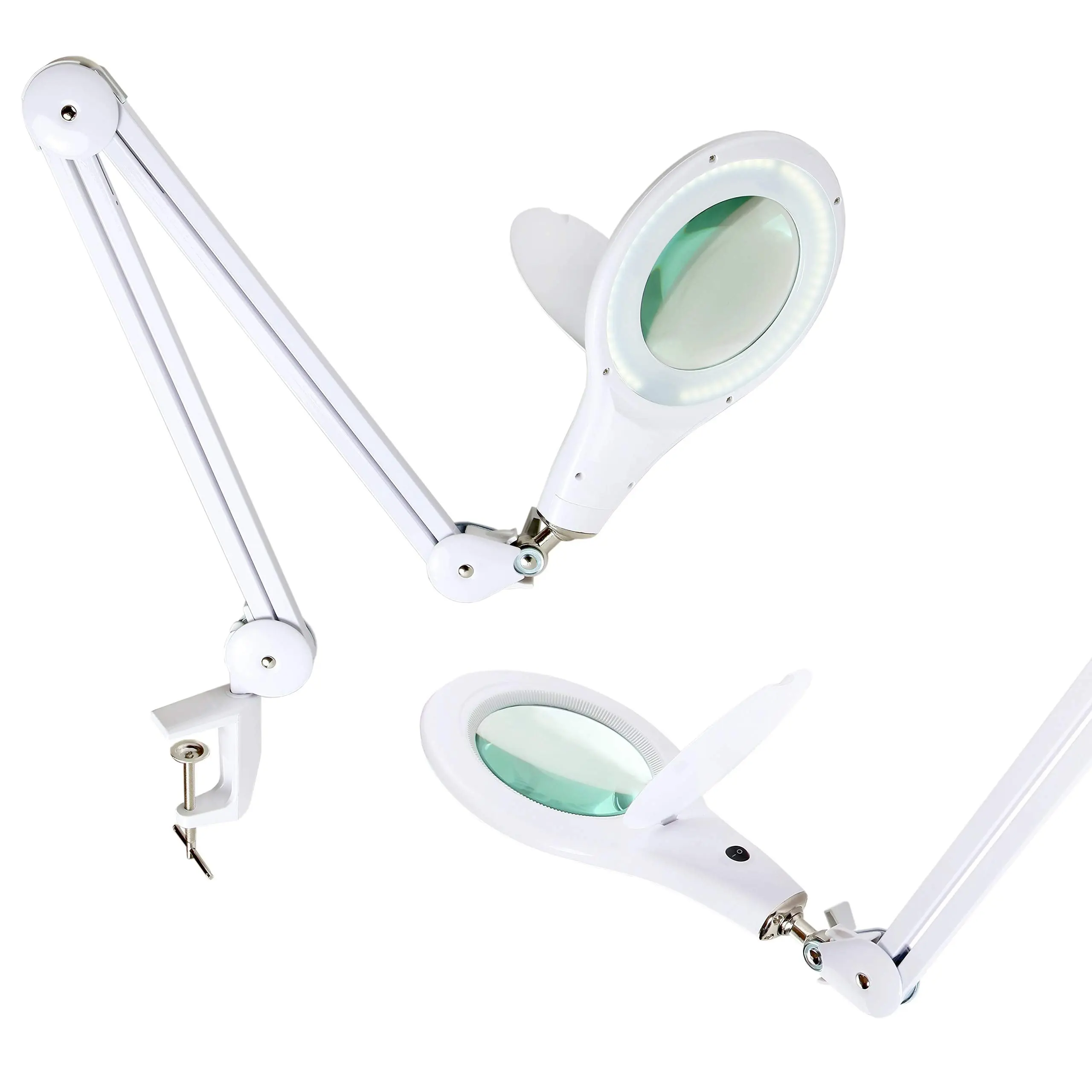Brightech LightView PRO LED Magnifying Glass Desk Lamp - Adjustable Tabletop Lamp with 2.25x Lighted Lens, Multifunctional Lighting for Eyelash Extensions, Puzzles, Sewing, Jewelry Making
