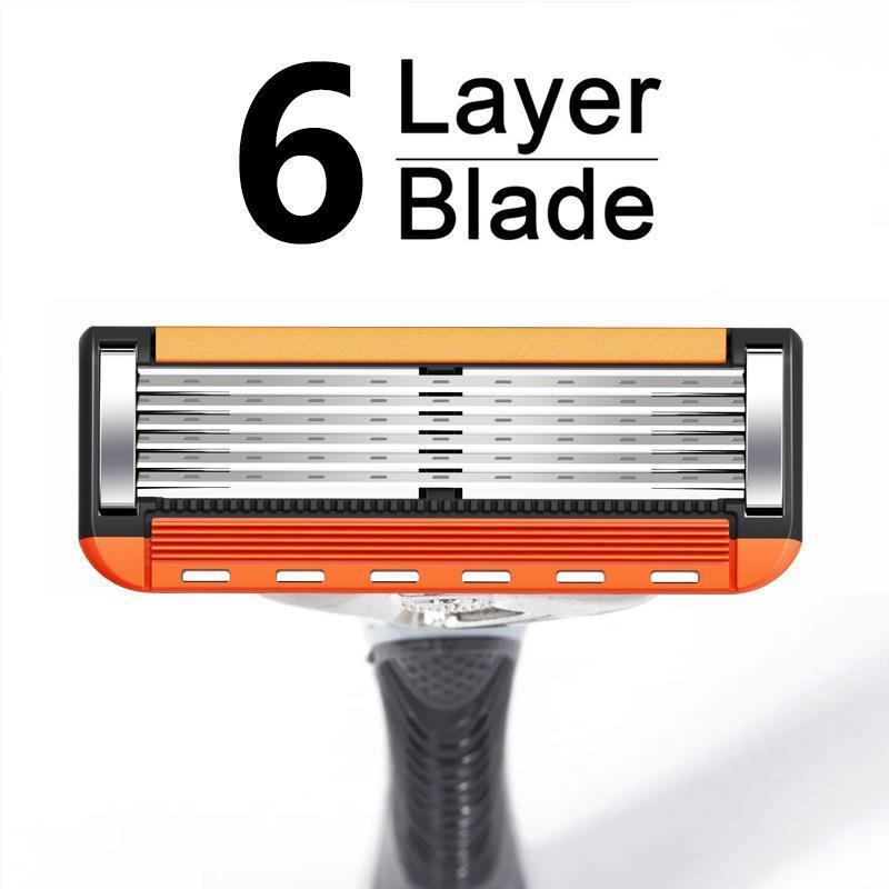 48/24-Piece Men's Razor Blade Replacement Set with Handle - Ultra Sharp Stainless Steel Blades for Smooth Shaving, Works with Standard Razor Handles, Bulk Disposable Blades Face Head Body Shaving
