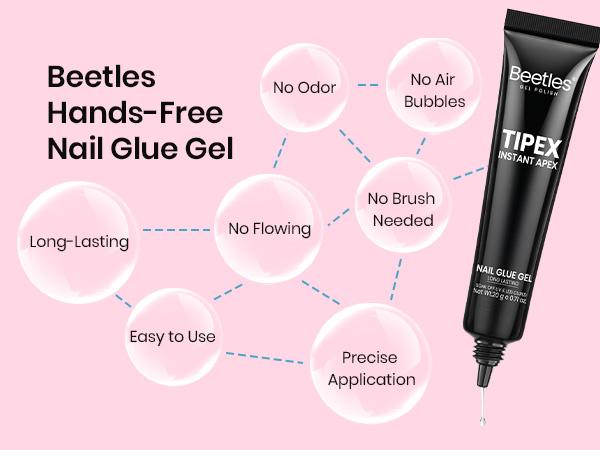 Beetles Tipex Pre-Building Instant Apex Nail Tips –  Square Stiletto Almond Coffin,  Pre-Etched, Thick Full Cover Acrylic Tips Manicure Art DIY Gift for Women Cutics