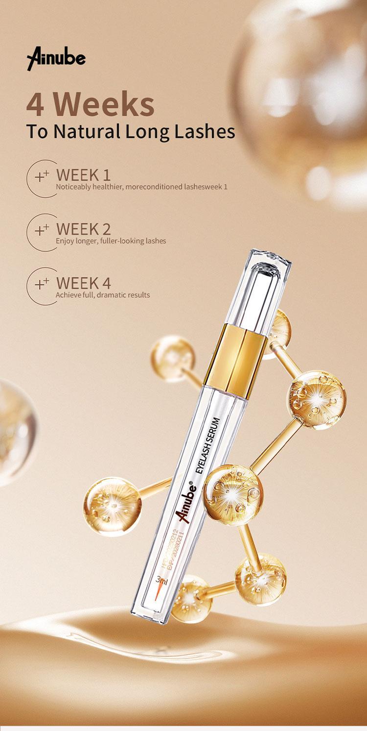 Ainube Lashgrow Serum Promotes Natural Lash Growth for Longer Thicker Lashes with Ginseng Root Nourishment & Plant-Based Extraction Technology Gentle Non-Irritating - Eyelash