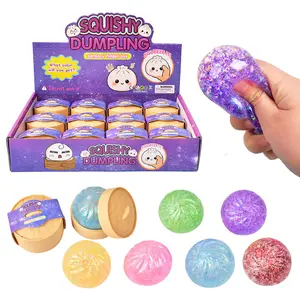 Kawaii Squishy Dumpling - Soft TPR Unboxing Surprise Squish Toy for Kids & Adults, Perfect Blind Box Stress Relief Gift for Holidays