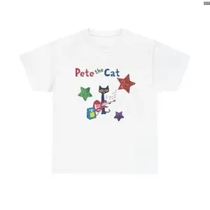 Pete the Cat Shirt Gift - Memories Shirt Cute Cartoon Character Apparel, Retro Crewneck, Gift For Lovers, Cotton, Trendy Womenswear Top california outfit baggy box hoodies august black fits lemon demon white tee
