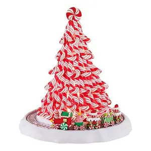 Mr. Christmas Animated Peppermint Candy Tree with Train