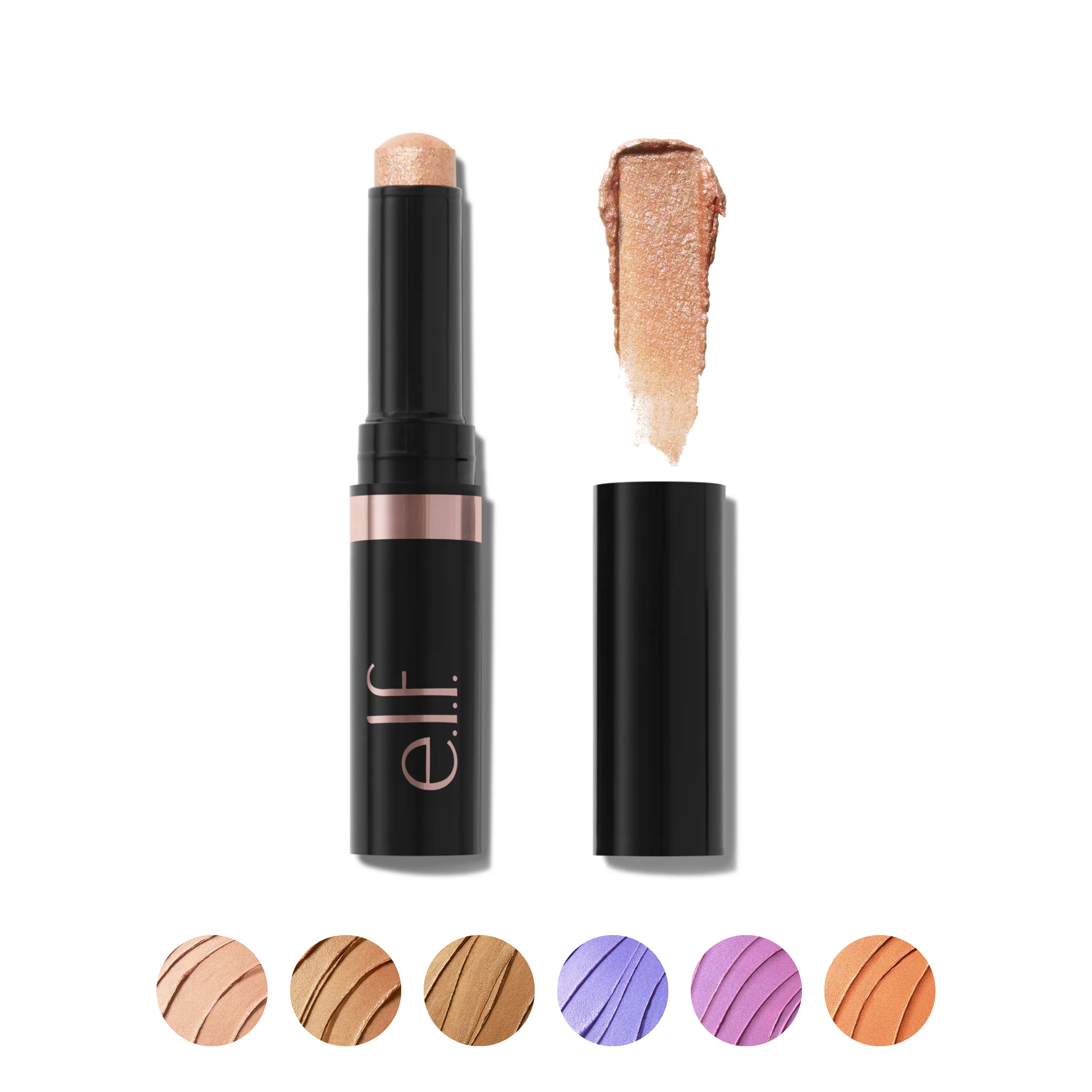 e.l.f. Glitzshow Metallic Eyeshadow Stick - 6 Shades Buildable & Blendable, High-Intensity Pigment, Foil Finish, Long-Lasting Wear
