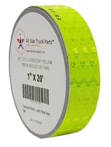 Fluorescent Yellow Green Reflective Tape DOT-C2 Conspiciuity Tape - COMMERCIAL ROLL - Automobile Car Truck Boat Trailer Semi Construction Equipment Safety Fluorescent Yellow Green