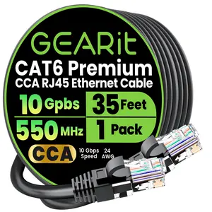 Cat6 Ethernet Patch Cable - CCA Network Cord - UTP, Black Cat6 Ethernet Patch Cable - CCA Network Cord - UTP, Black