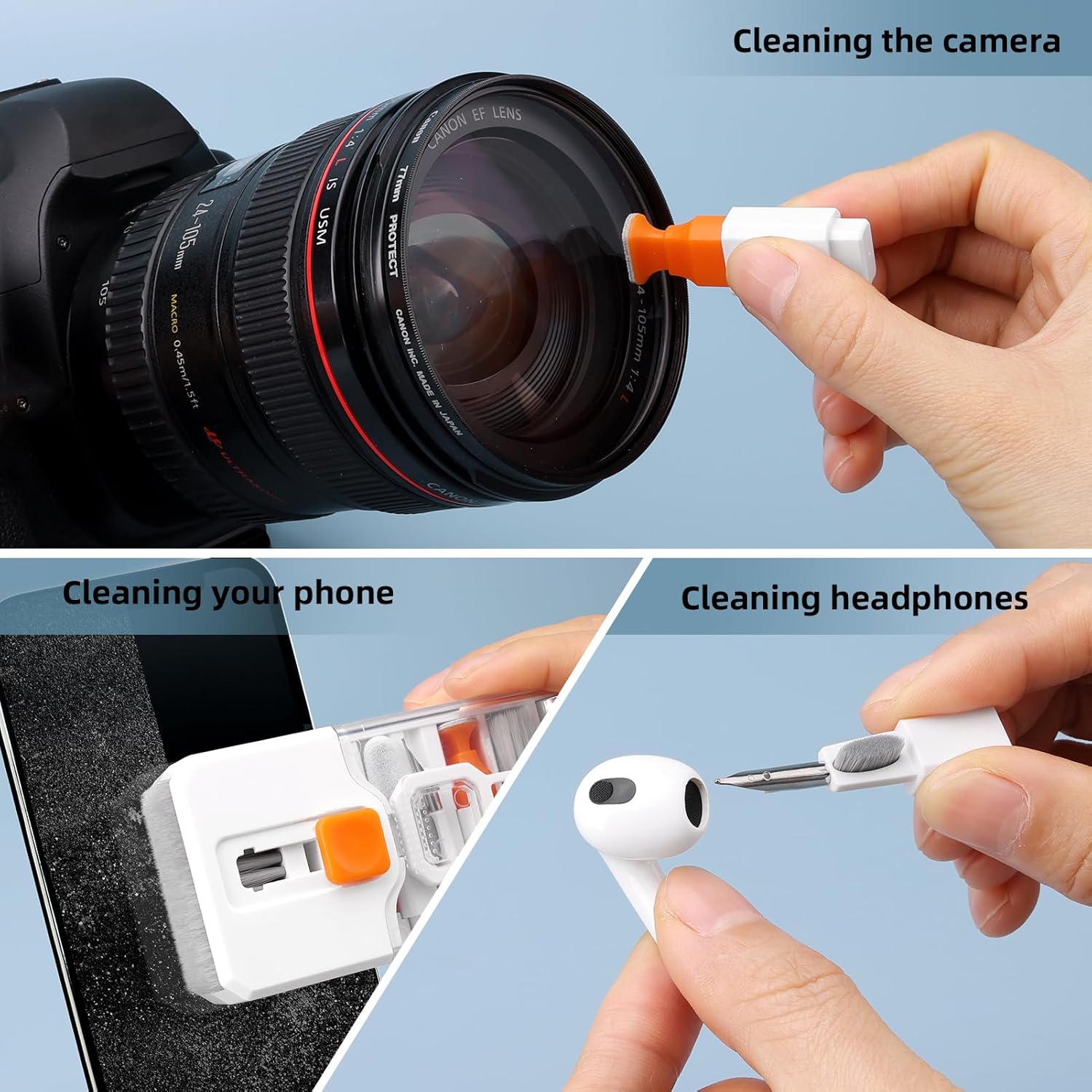 Keyboard Cleaning Kit Laptop Cleaner, 10-in-1 Computer Screen Cleaning Brush Tool, Multi-Function PC Electronic Cleaner Kit Spray for iPad iPhone Pro, Earbuds, Camera Monitor, All-in-one with Patent Keyboard Cleaning Kit Laptop Cleaner, 10-in-1 Computer Screen Cleaning Brush Tool, Multi-Function PC Electronic Cleaner Kit Spray for iPad iPhone Pro, Earbuds, Camera Monitor, All-in-one with Patent