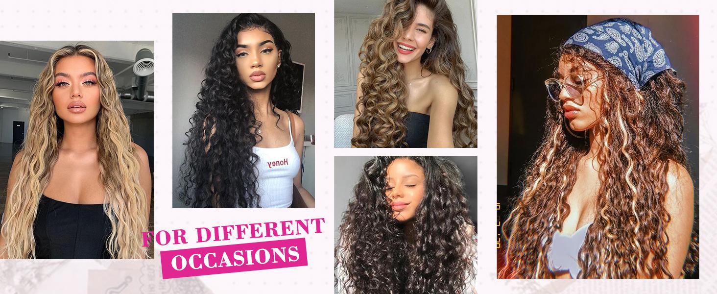 REECHO Clip in Long Wavy Synthetic Hair Extension 24 Inch 6PCS Thick Hairpieces Natural Soft Synthetic Fiber Double Weft for Women daily party REECHO Clip in Long Wavy Synthetic Hair Extension 24 Inch 6PCS Thick Hairpieces Natural Soft Synthetic Fiber Double Weft for Women daily party