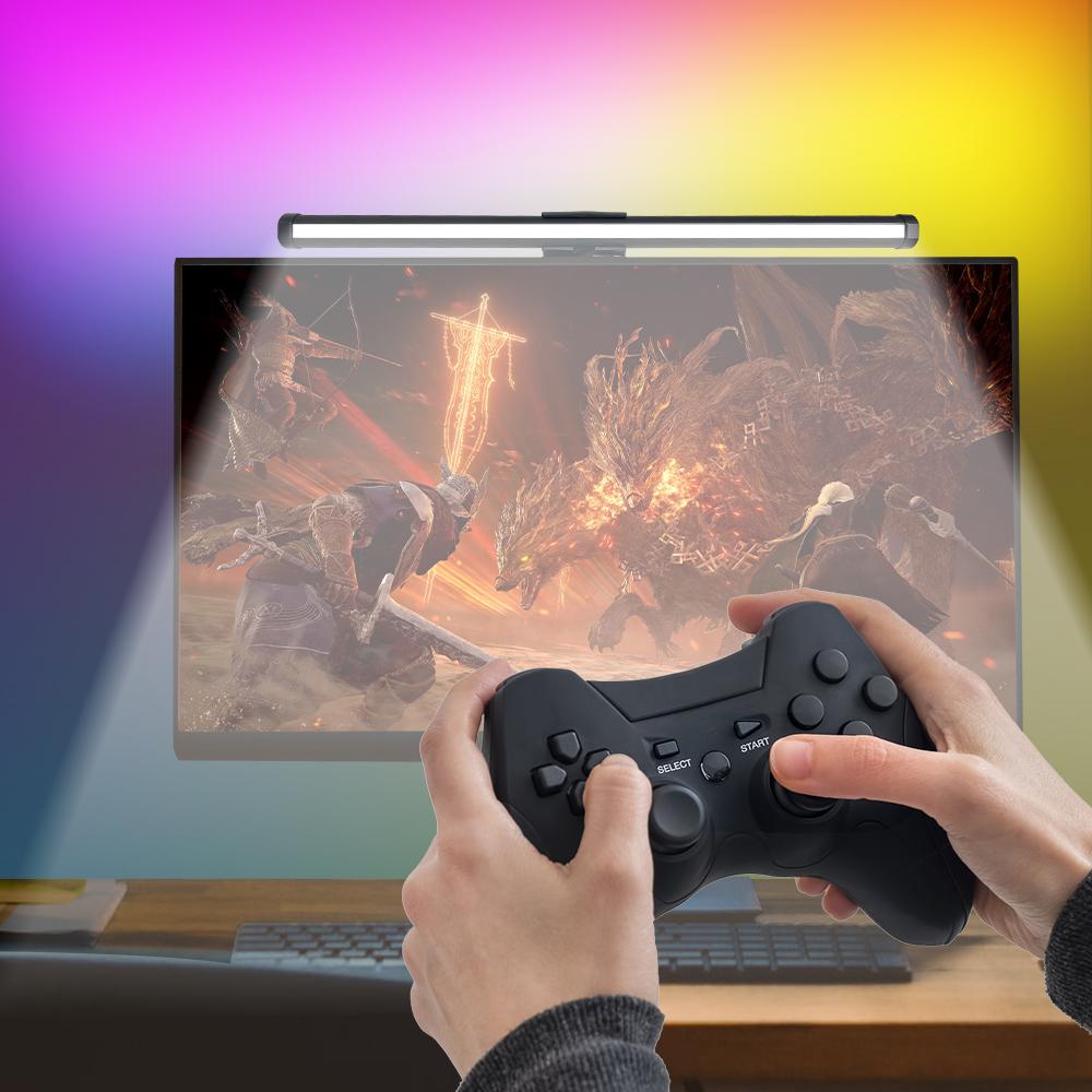 Valentines Gift for BF Touch Control Monitor Light Bar with RGB Backlight USB Powered Adjustable Desk Lamp Glare Free Screen Light for Computer Gaming Home Office Background Lighting