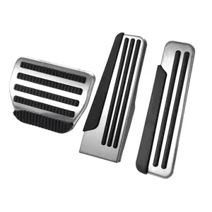 3pcs Fuel Brake Pedals Kit for Infiniti Q50 Q60 Q70 QX70 G25 G35 G37 M25 EX FX Anti-Slip Foot Rest Pads Footrest Stainless Steel Car Pedals Cover No Drills