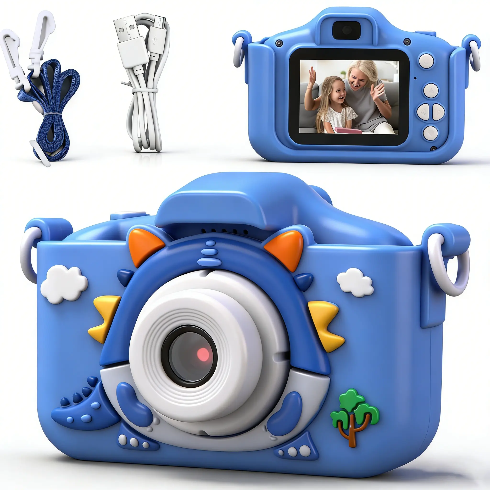 Kids camera, 1080P HD, 48MP, video shooting, 5 games, kids birthday gift, Kids Christmas and Halloween birthday gift, preferred kids birthday gift
