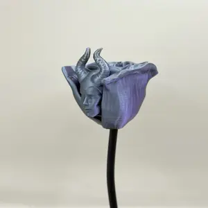 Gothic Rose Decor Figurine, Home Decor Ornament with Removable Stem, Ideal for Plants-Themed Home Supplies Display