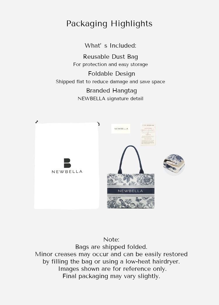 NEWBELLA Lynne Canvas Collection Commute Daily Tote Bags for Women with Floral Print Magnetic Closure Fashionable & Practical Casual Everyday Companion NEWBELLA Lynne Canvas Collection Commute Daily Tote Bags for Women with Floral Print Magnetic Closure Fashionable & Practical Casual Everyday Companion