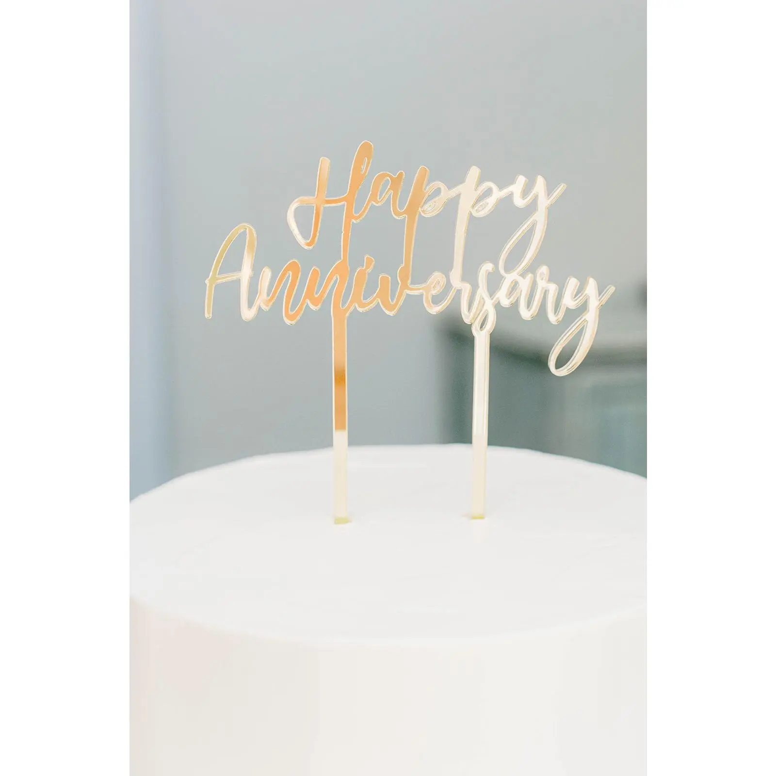 Happy Anniversary Acrylic Cake Topper
