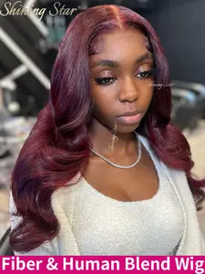 【Blend】Color Burgundy Cherry Red 99J Body Wave Human Hair Wigs 9X6 Wear And Go Glueless Hd Lace Frontal Wig Human Hair Wigs 13X4 Hd Lace Front Human Hair Wig