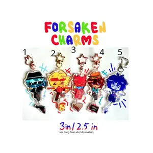 RBLX Forsaken Acrylic Connecting Keychain Charm || Double-Sided Design || Chance, Elliot, Two Time, 1x4, C00lkidd