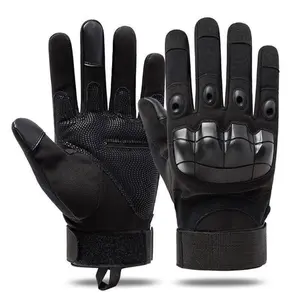 Tactical Full-Finger Gloves - Soft Knuckle Protection Touchscreen Compatible Anti-Slip Breathable Unisex for Outdoor Sports Motorcycle Riding Training Hunting