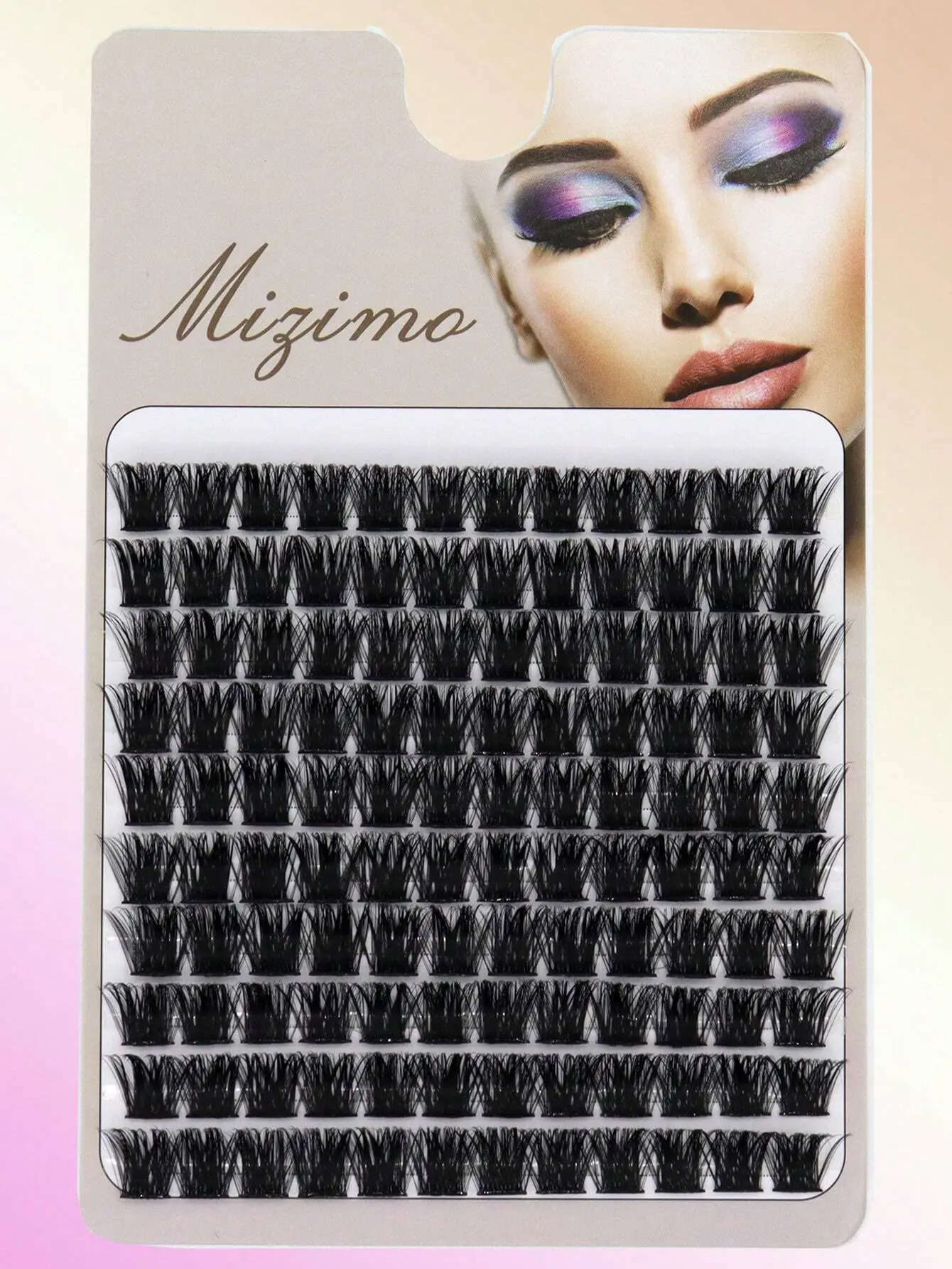120pcs/10 Pairs Black 150D Mink Lashes, Dense Curled Cluster Eyelashes Extension
