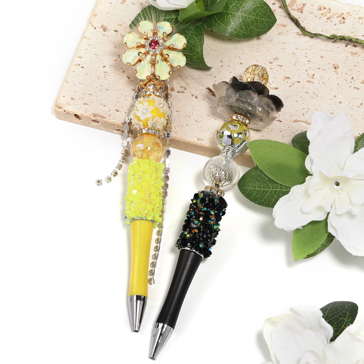 【P162】5pcs  Rhinestone Beadable Pen. You can design it yourself
