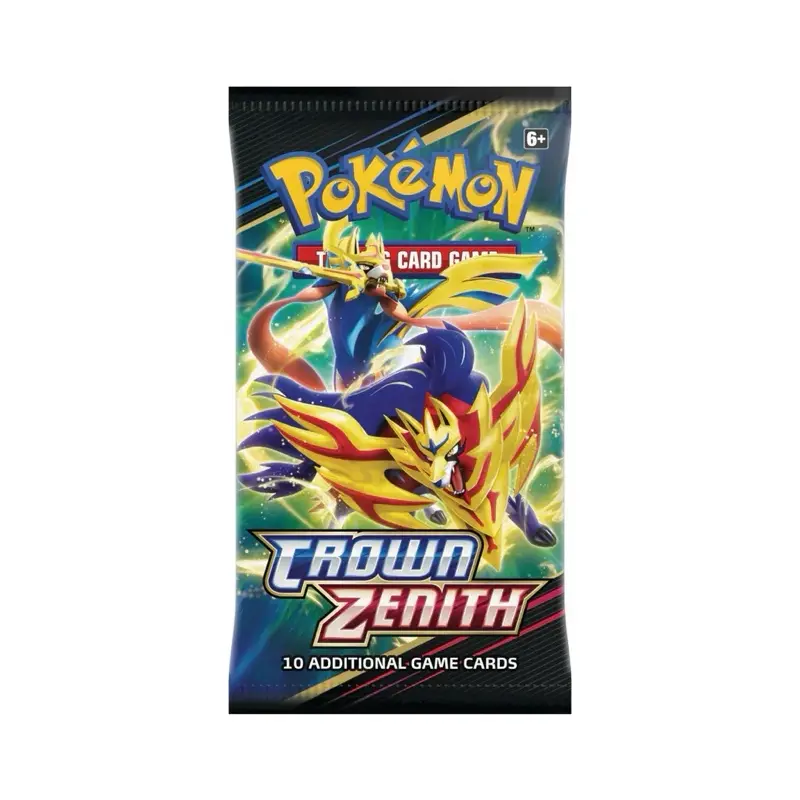 Pokémon Crown Zenith Booster Pack Ripped Live 10 Additional Game Cards TCG Trading Card Game