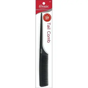 Annie 0016 Black Rat Tail Comb, Professional Hair Styling & Sectioning Comb, Salon & Home Use